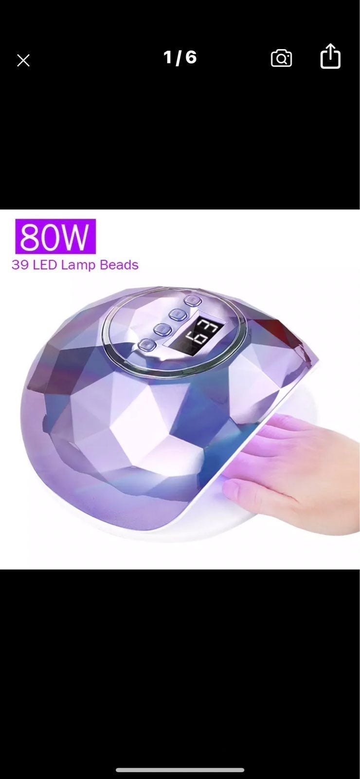 Diamond bling 80w holo lamp! Cutest lamps in the nail game!