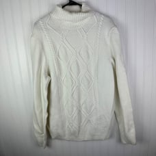 Joseph Abboud Cream Turtleneck Sweater Size Large