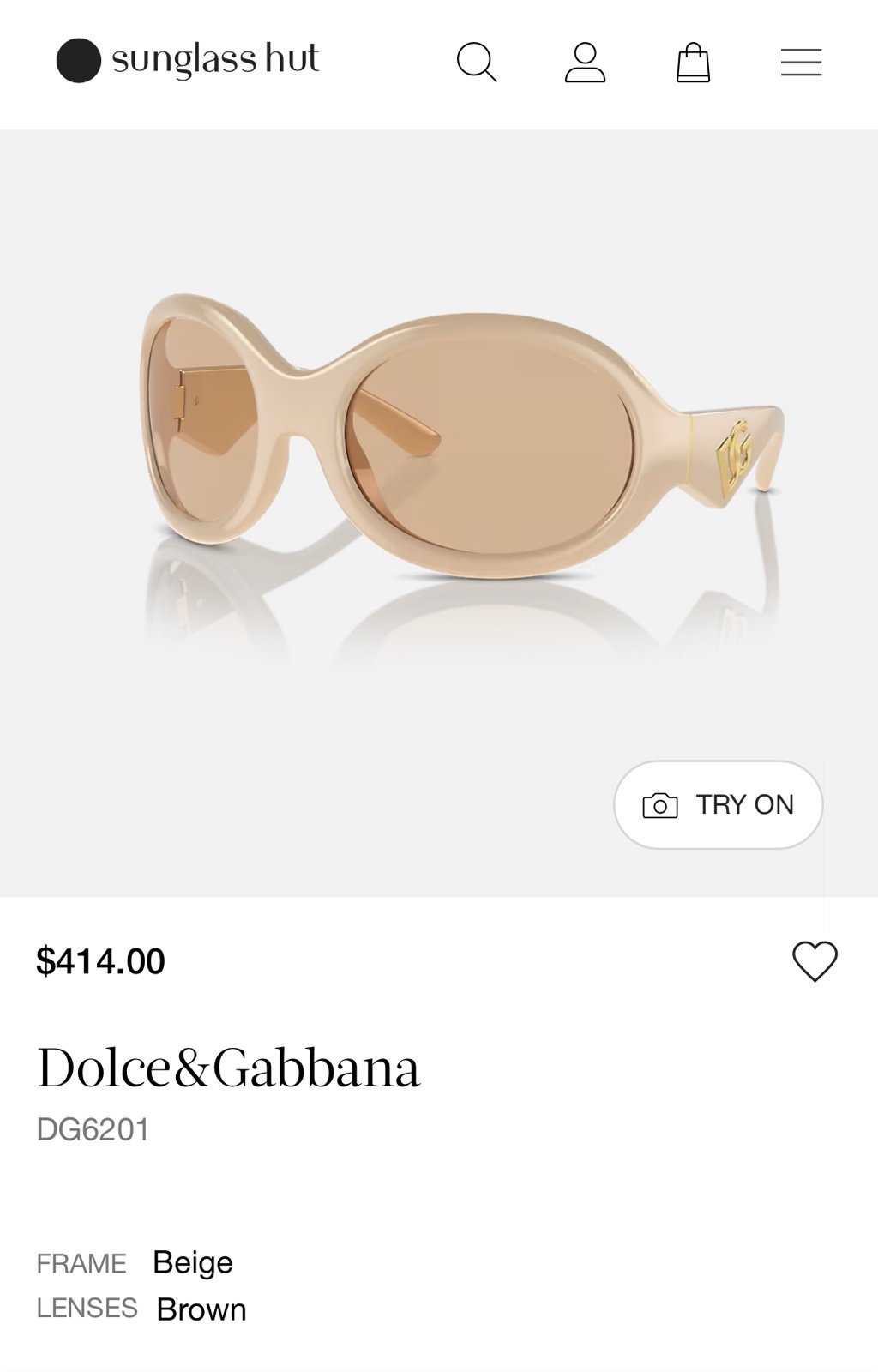 Nude DOLCE & GABBANA Dolce & Gabbana Oval Sunglasses 0 Dg6201 329273 beige