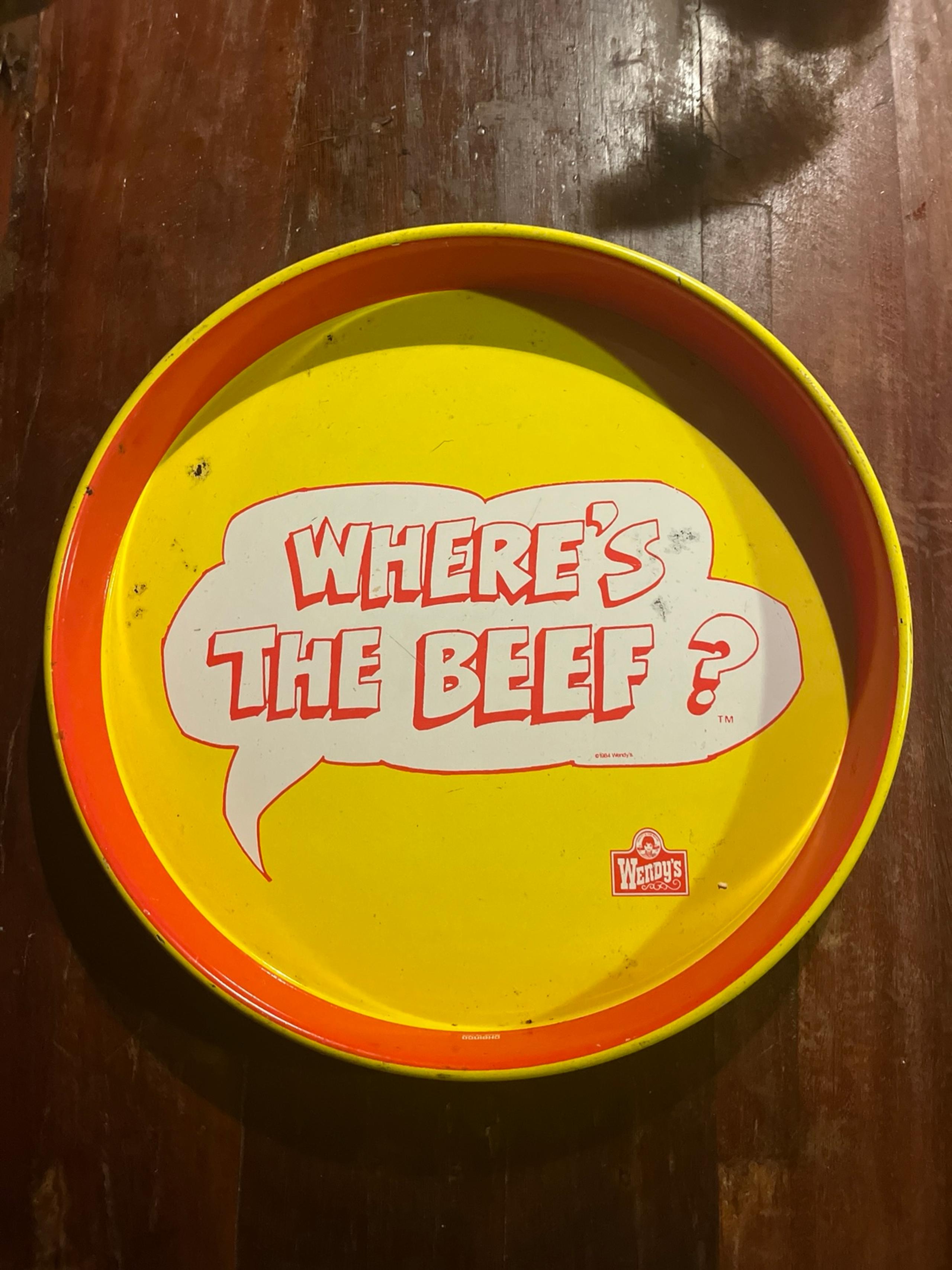 1984 Wendy’s tray
