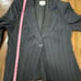Vintage Armani Collezioni Womens Collared Black Skirt Suit Size 14