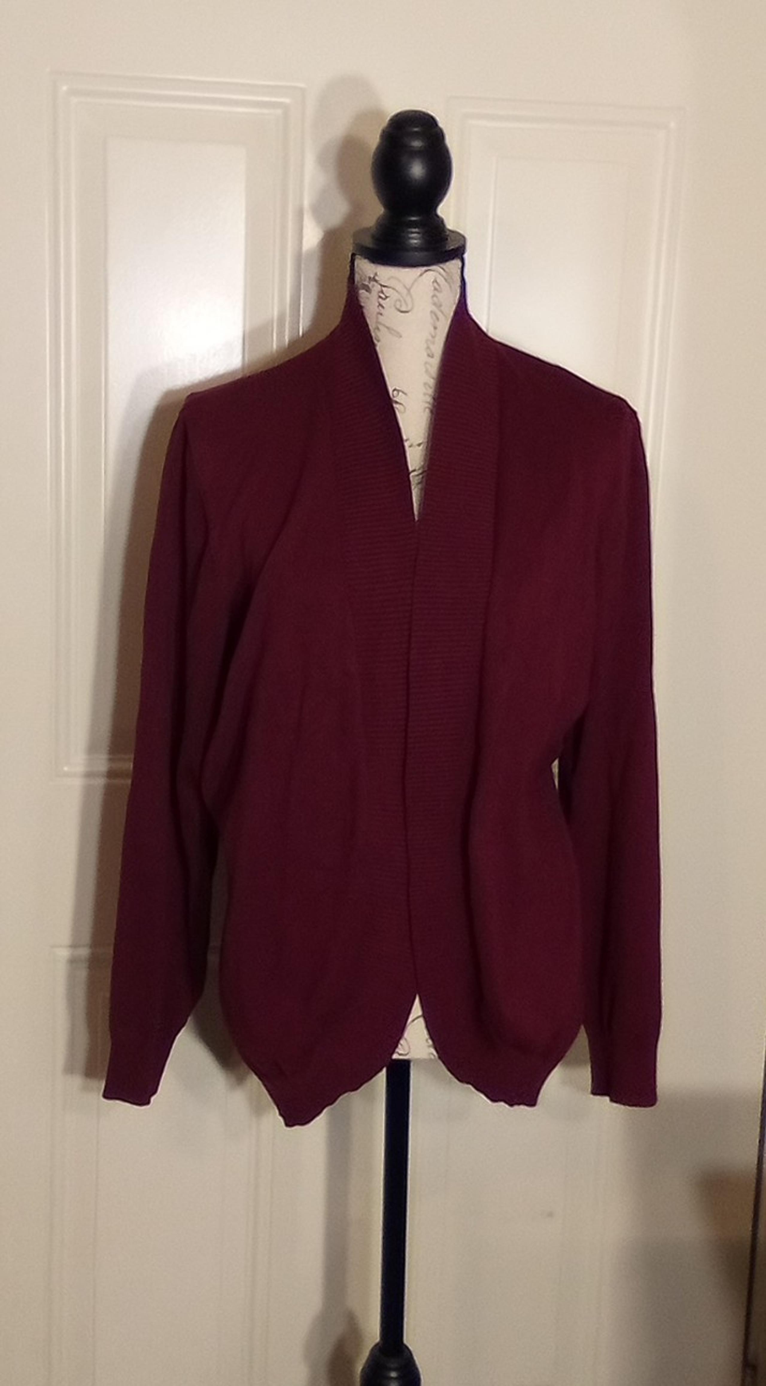 Faded Glory Sweater Women Cardigan Casual Size XXL (20) Color Marron