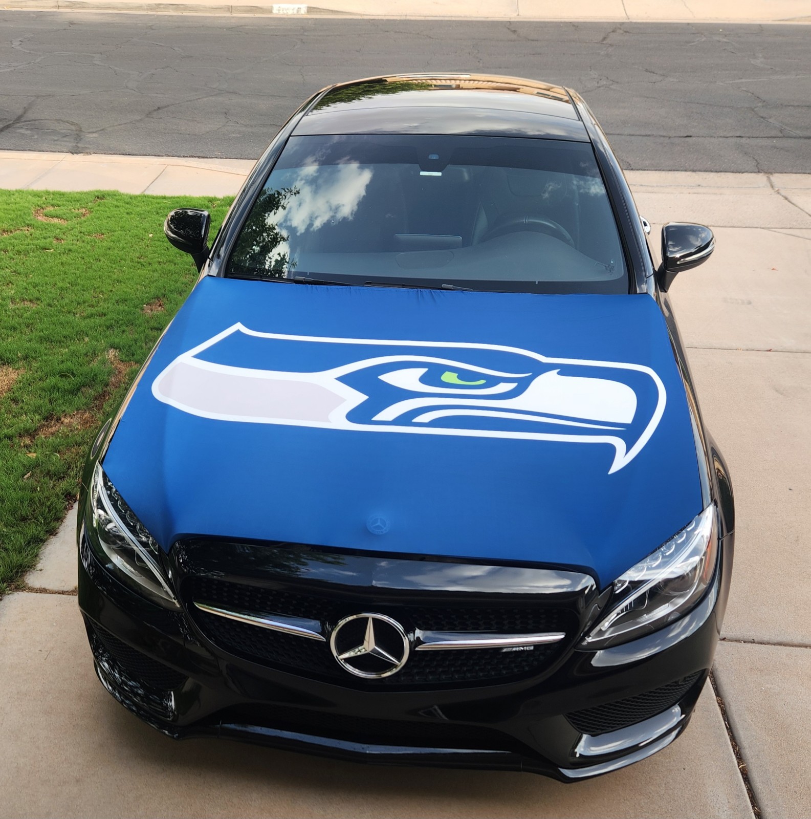 Seattle Seahawks Auto Hood Cover | Sports Flags | Hood Flags | 150x120cm