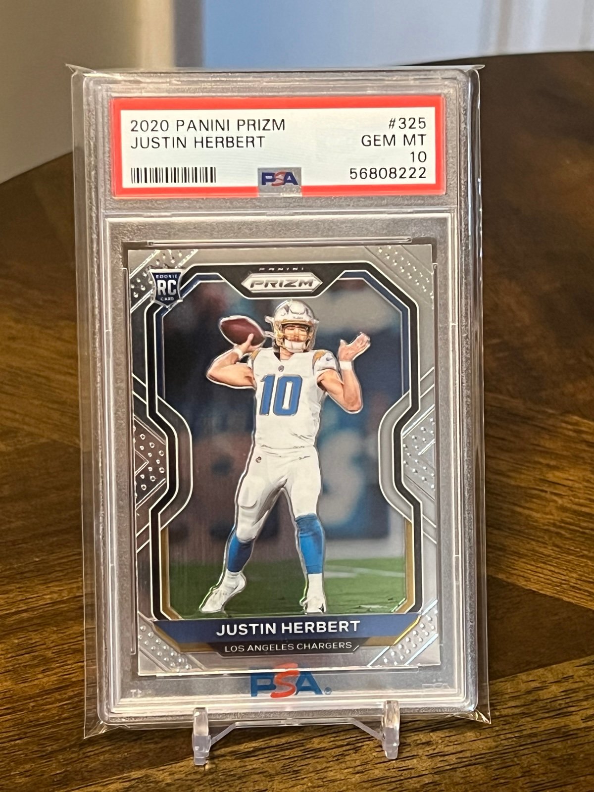 Justin Herbert 2020 Panini Prizm PSA 10 RC - Los Angeles Chargers Rookie
