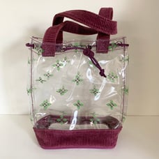 Vintage clear bucket bag