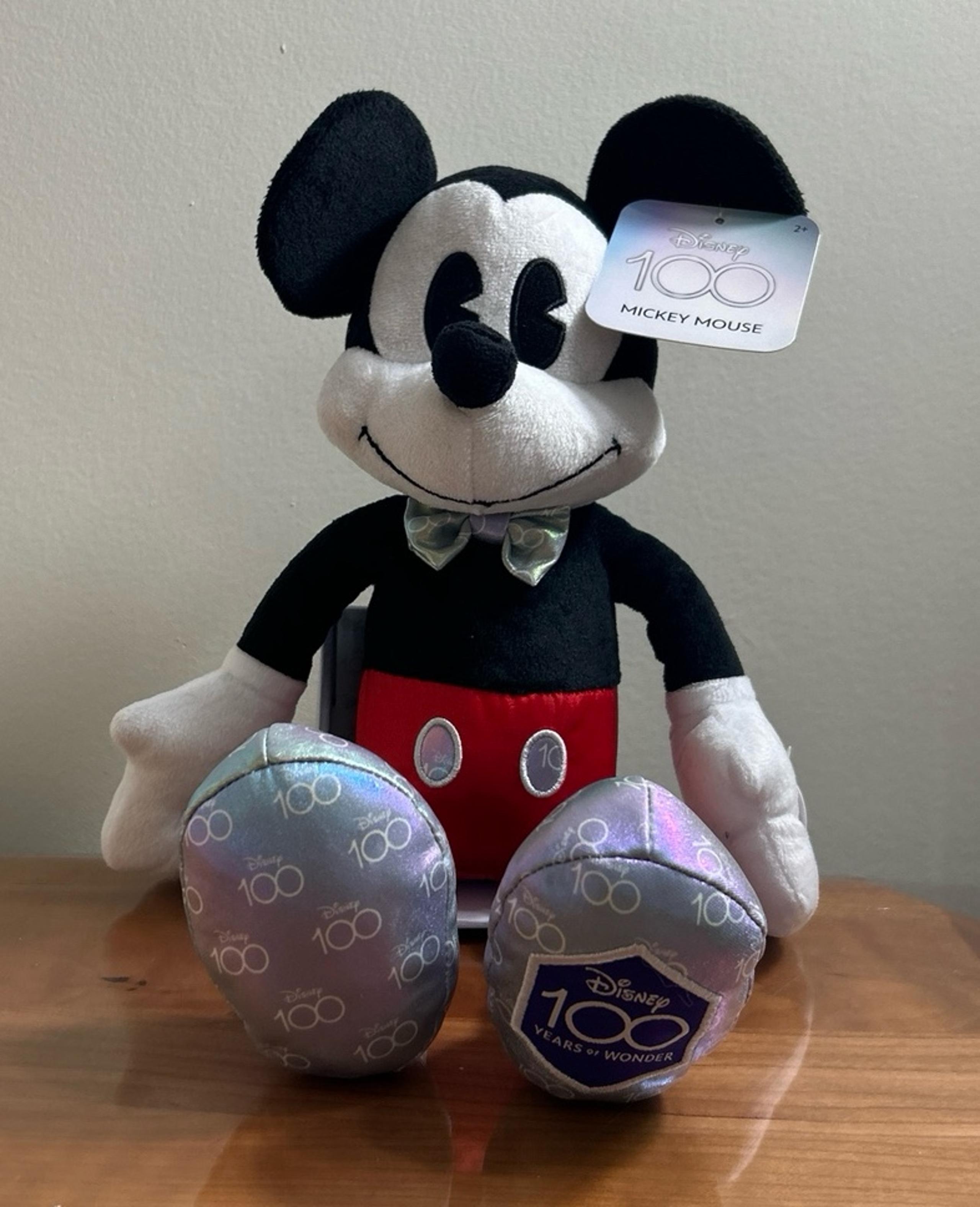 Disney 100 Years of Wonder Anniversary Mickey Mouse Plush Stuffed Animal 14 Inch