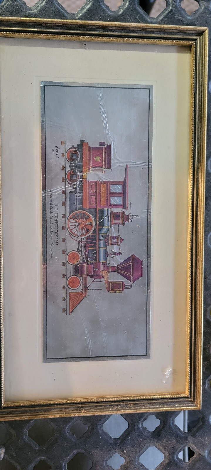 Vintage Robert Kern railroad foil prints
