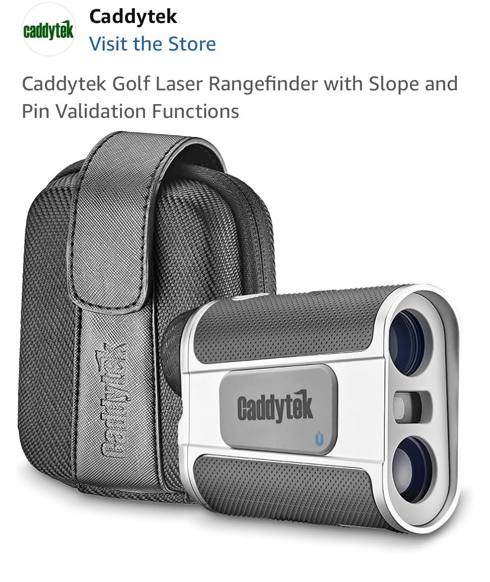 Caddytek Golf Laser Rangefinder V3 with Slope and Pin Validation Functions