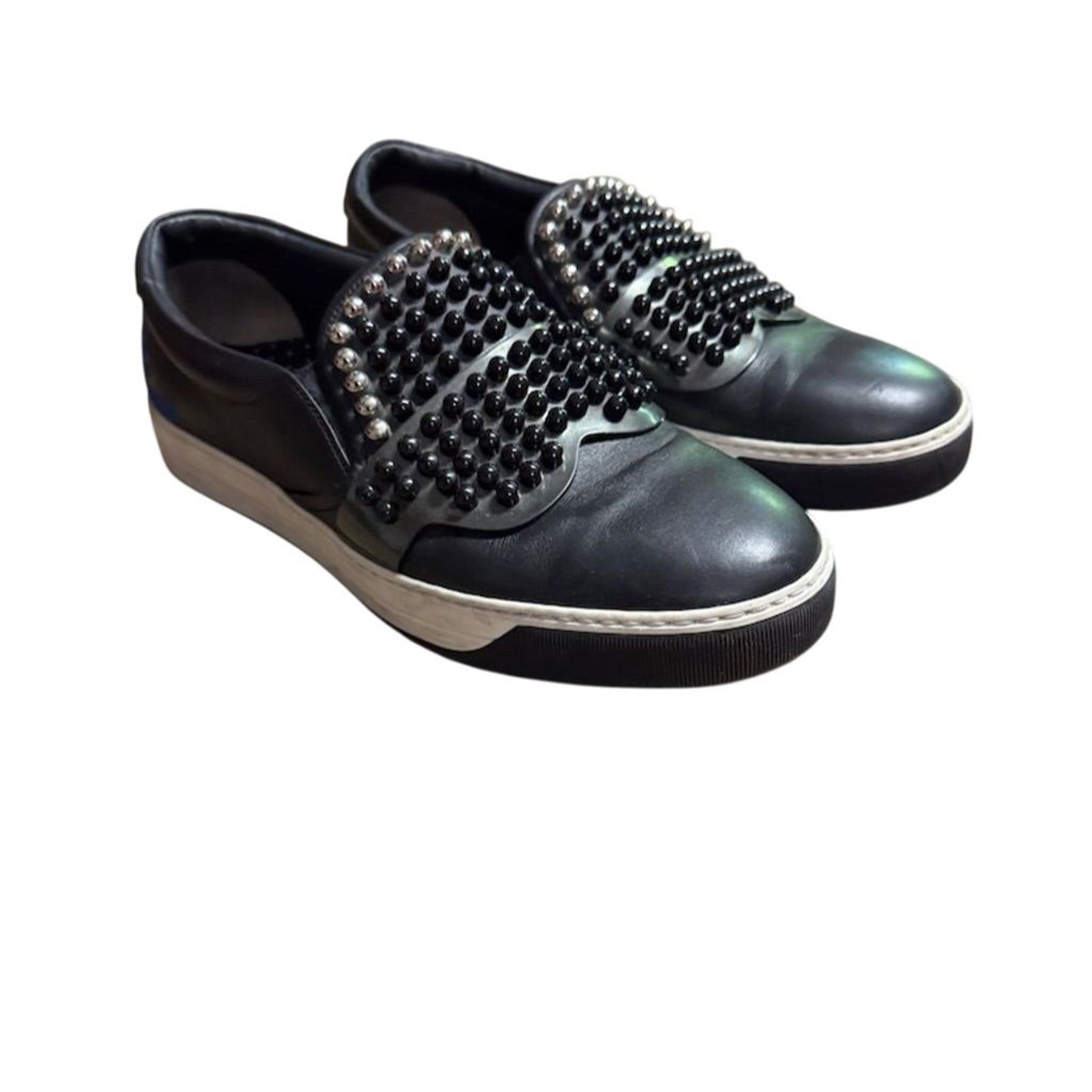 Fendi Karlito Studded Slip-On Sneakers Black Unisex Casual Flats Men’s 7