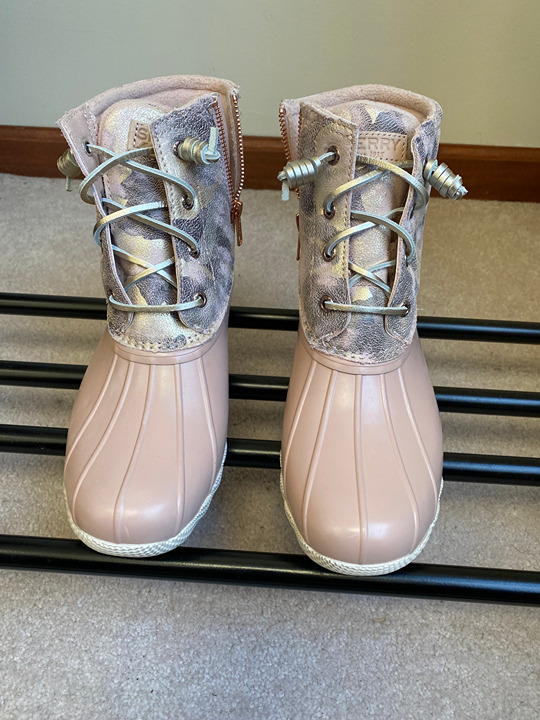 SPERRY Women Saltwater Camouflage 87060 Leather Duck Boots - NEW NWB