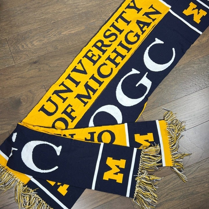 University of Michigan Maize & Blue Scarves THREE (3) NWOT