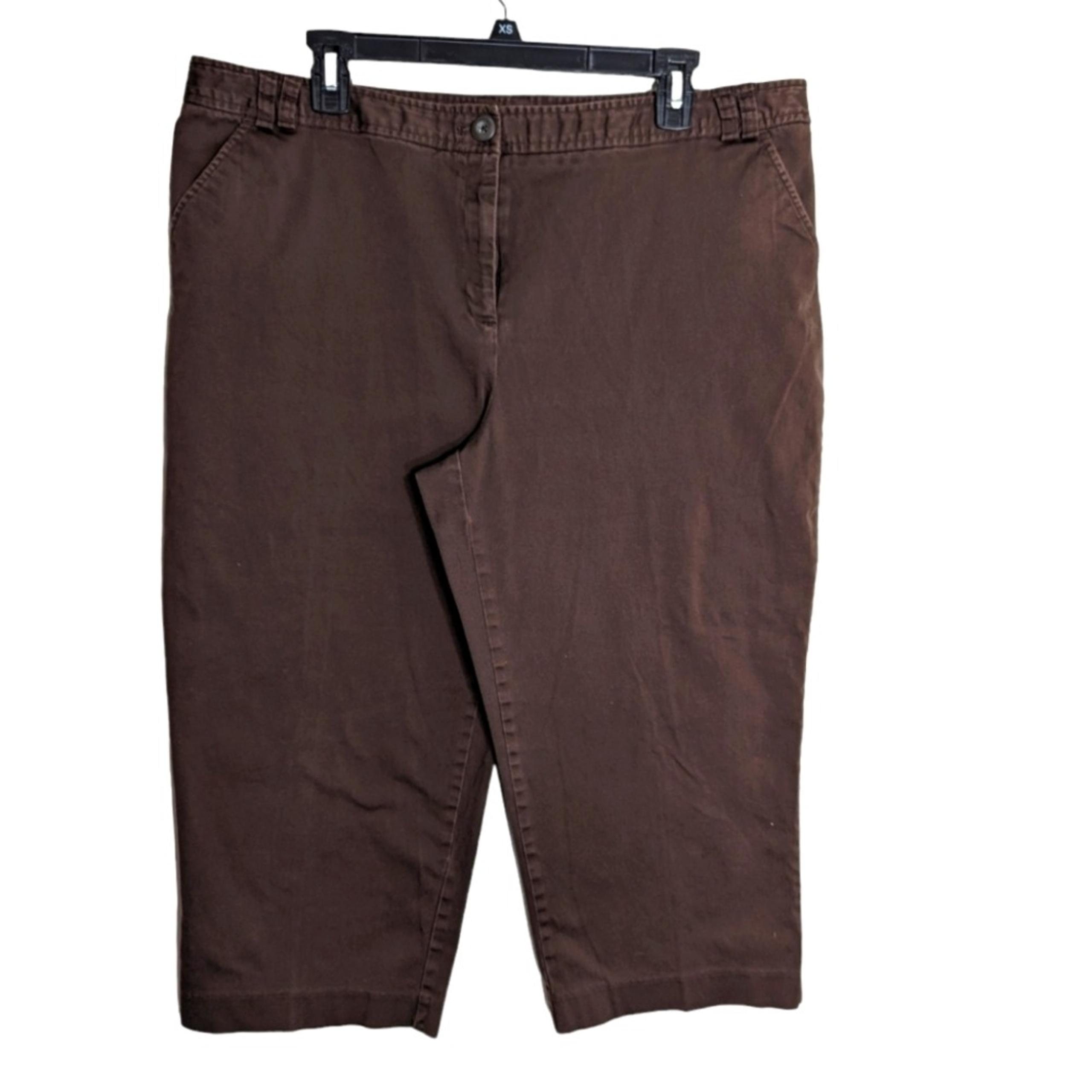 attention Size 18 Brown Capri Pants (M259)
