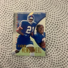 Tiki Barber **rookie card** pinnacle inside 1997