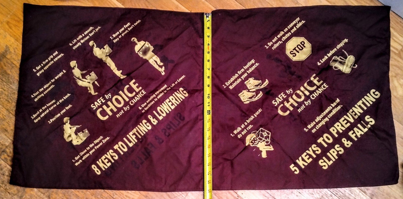 RARE UPS Bandanas 21 x 21 8 Keys to Lifting 5 Keys to Preventing Slips & Falls