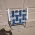 Vintage Retro Woven Folding Lawn Chair