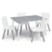 Kids Table and Chair Set (4 Chairs Included) Ideal for Arts & Crafts Grey/White