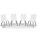 Kids Table and Chair Set (4 Chairs Included) Ideal for Arts & Crafts Grey/White