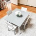 Kids Table and Chair Set (4 Chairs Included) Ideal for Arts & Crafts Grey/White
