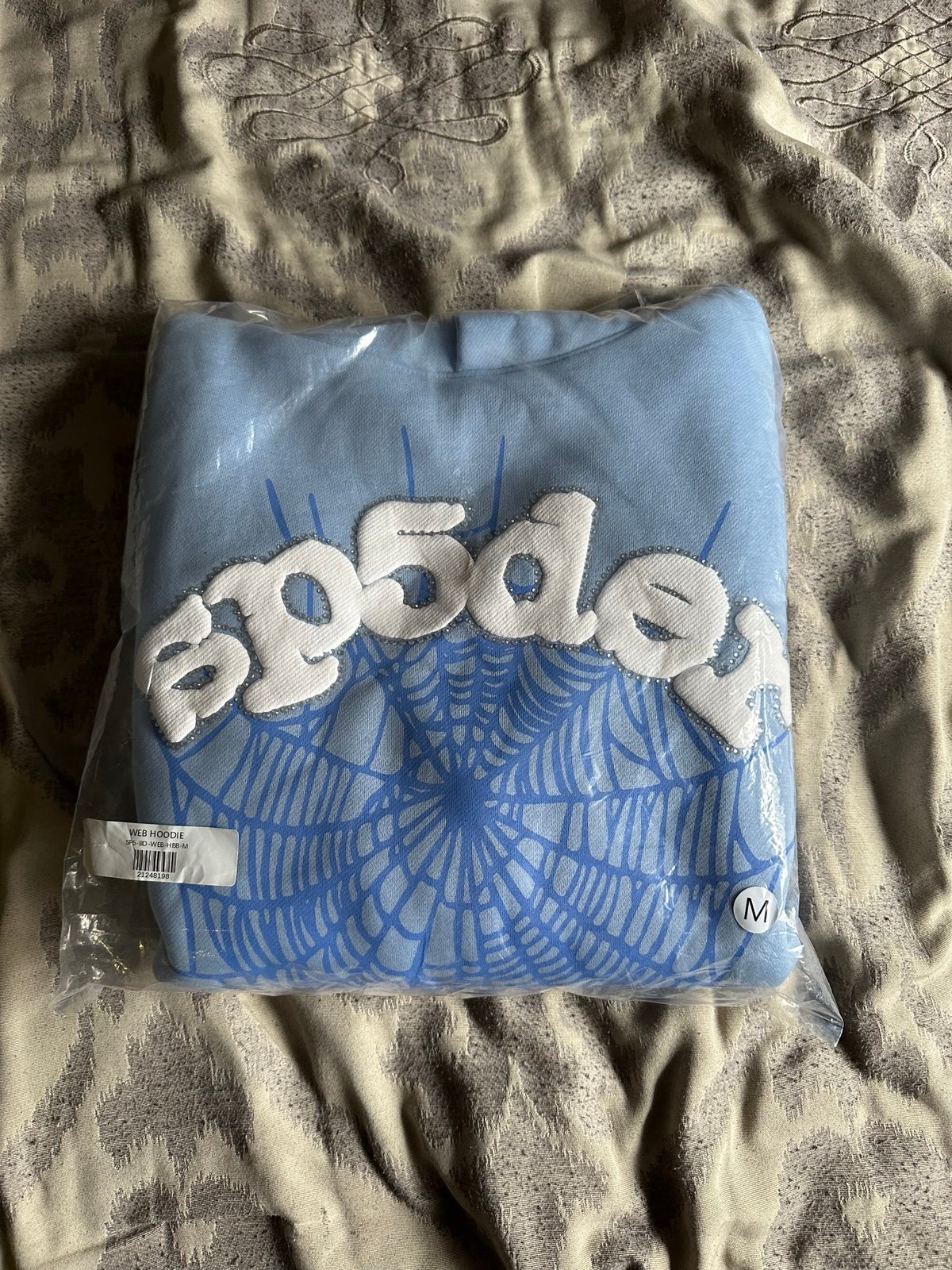 Sp5der Hoodie Sky Blue