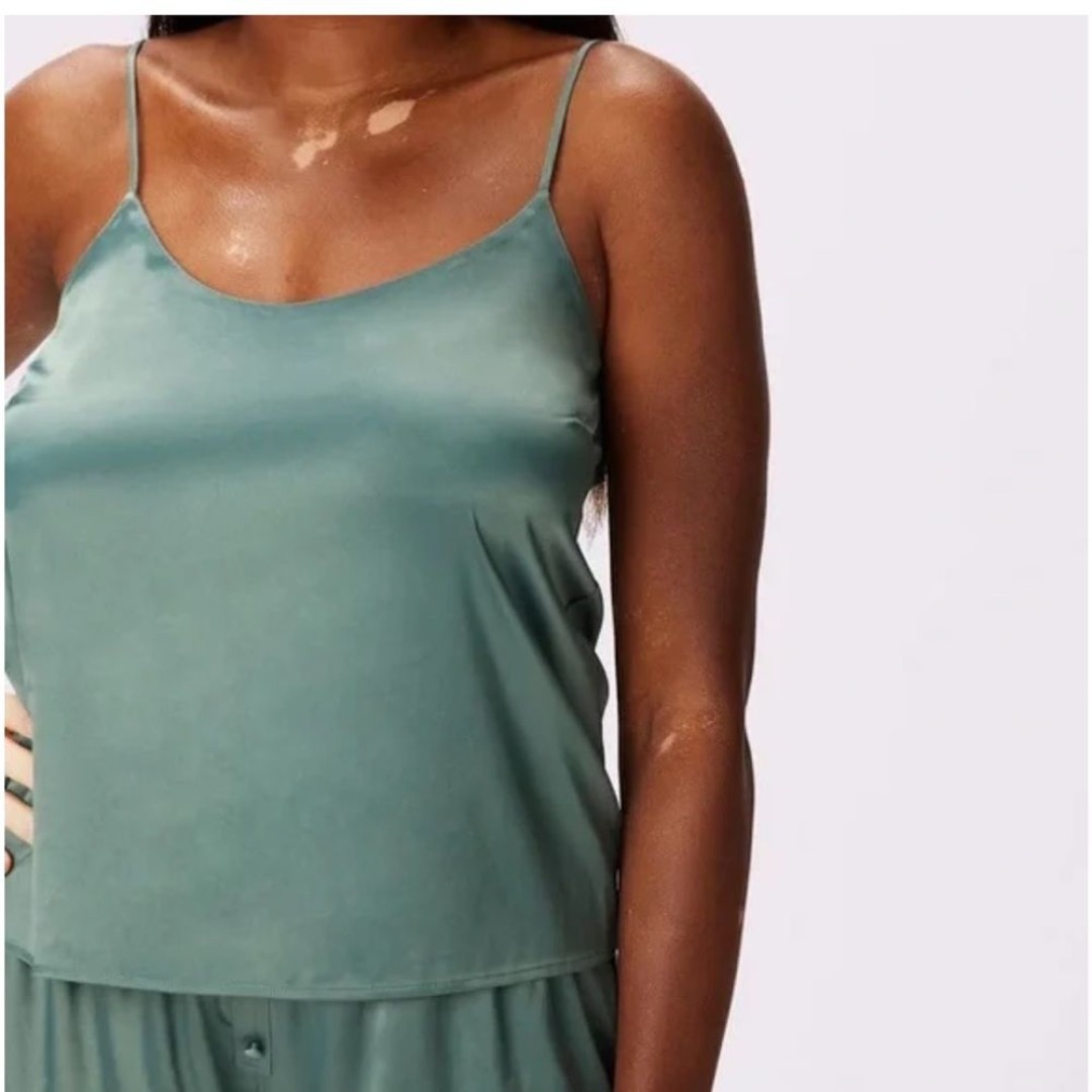 Parade Luxe Satin Sleep Lounge Top and Shorts in Sweet Pea Set Plus Size 2X