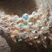 Vintage Stunning Midcentury Chunky Triple Strand AB Crystal Necklace