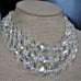 Vintage Stunning Midcentury Chunky Triple Strand AB Crystal Necklace
