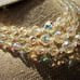 Vintage Stunning Midcentury Chunky Triple Strand AB Crystal Necklace