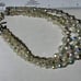 Vintage Stunning Midcentury Chunky Triple Strand AB Crystal Necklace