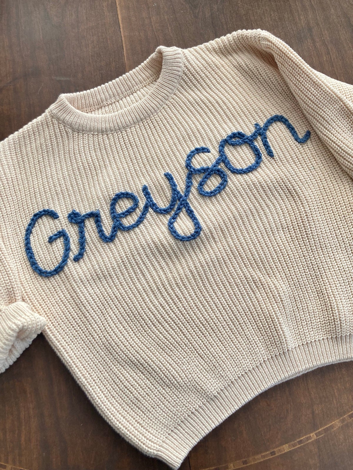 Custom name sweater