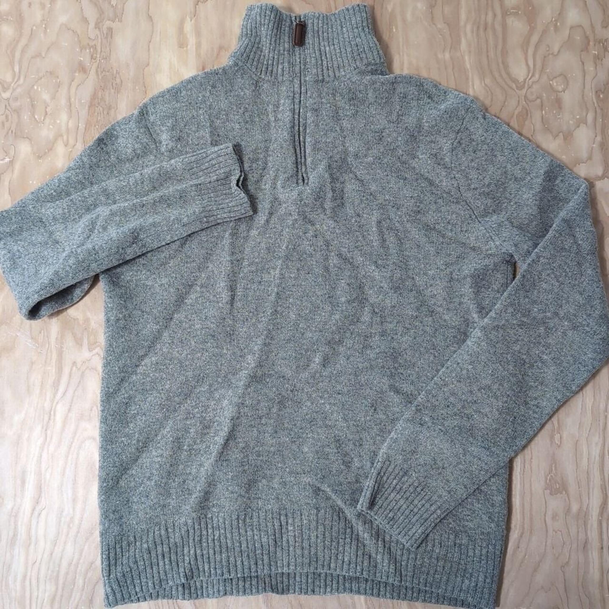 J.Crew Slim Merino Wool 1/4 Zip Sweater Beige Mens Med (XS) Soft