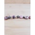 Pink Marble & Hematite Bracelet Anklet in Sterling Silver XL Adjustable