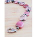 Pink Marble & Hematite Bracelet Anklet in Sterling Silver XL Adjustable