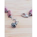 Pink Marble & Hematite Bracelet Anklet in Sterling Silver XL Adjustable