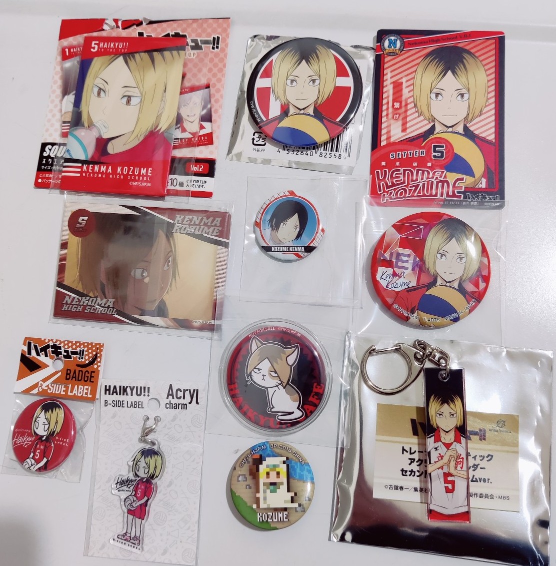 Haikyuu Haikyu Kenma Kozume Badge Acrylic Charm Keychain Card Set of 11!