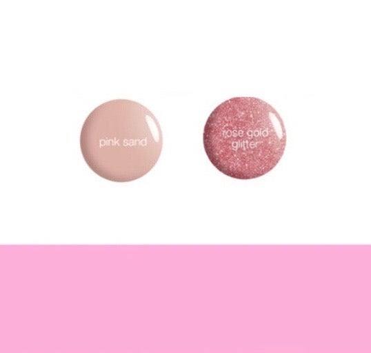 Sensationail Sensational Gel Polish Pink French Manicure Metallic Glitter Shimme