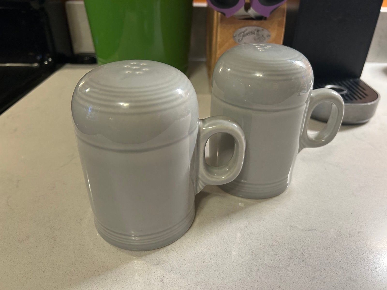 Fiestaware Rangetop Salt and Pepper Shaker set in Pearl Gray