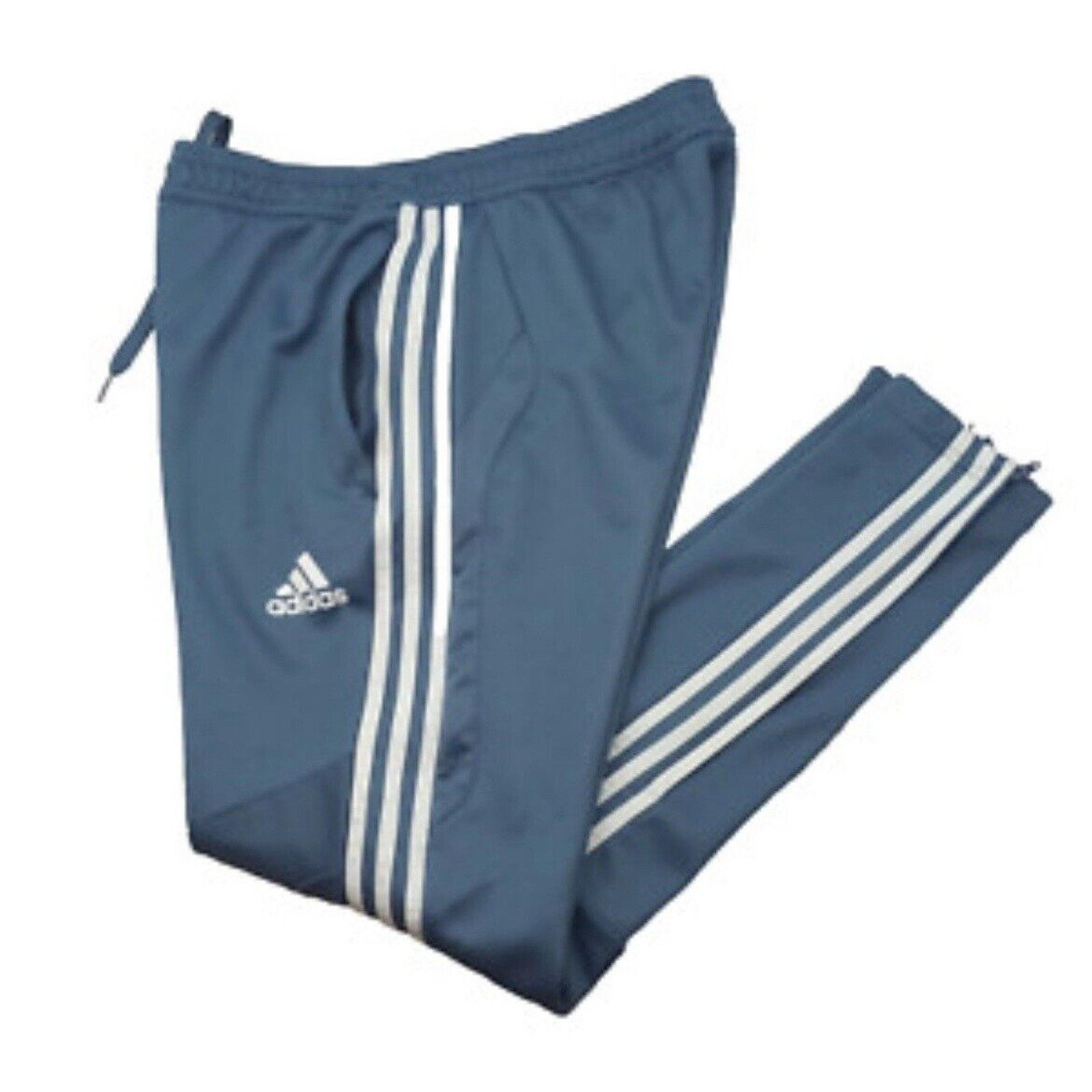 Adidas Chrome Blue 3 Stripe Track Pants Women W Windbreaker - Size XL-WP1
