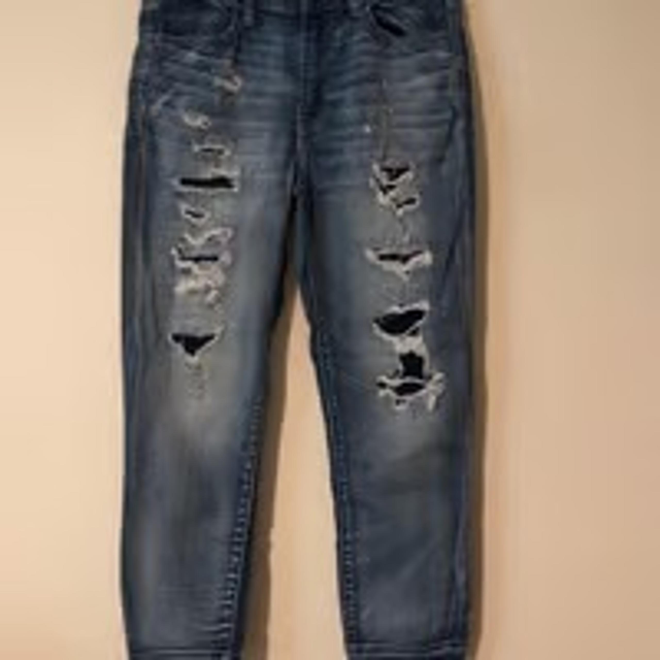Women’s American Eagle super stretch jeans distressed destroyed sz 8 cropped 29
