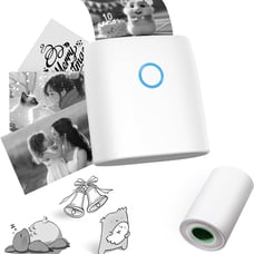 Mini Printer, 2 Inch Bluetooth Pocket Printer Compatible with Android & iOS,