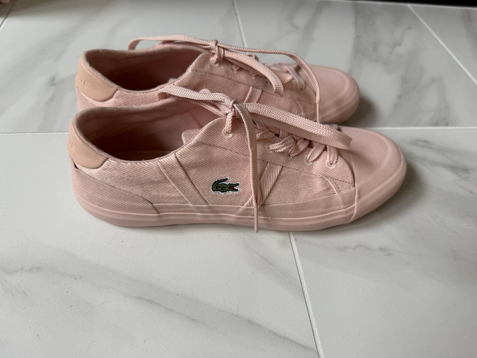 Lacoste Sideline 0121 6 CFA sneakers in light pink size 9 women's preppy