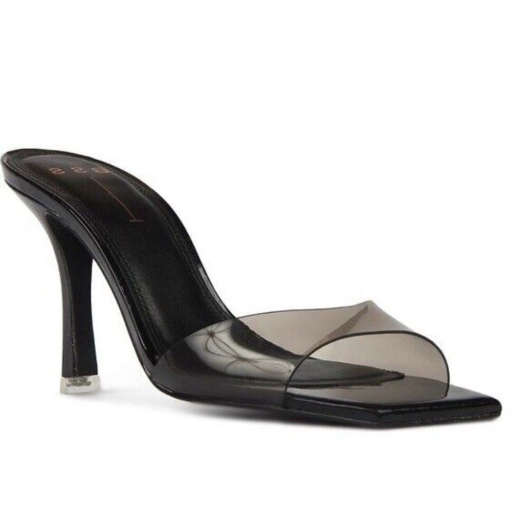 Black Suede Studio Slide Mule Heels In Black Sz 40=US 9 New