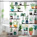 Botanical Plant Lovers Greenhouse Theme Bath Shower Curtain New in Package
