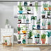 Botanical Plant Lovers Greenhouse Theme Bath Shower Curtain New in Package