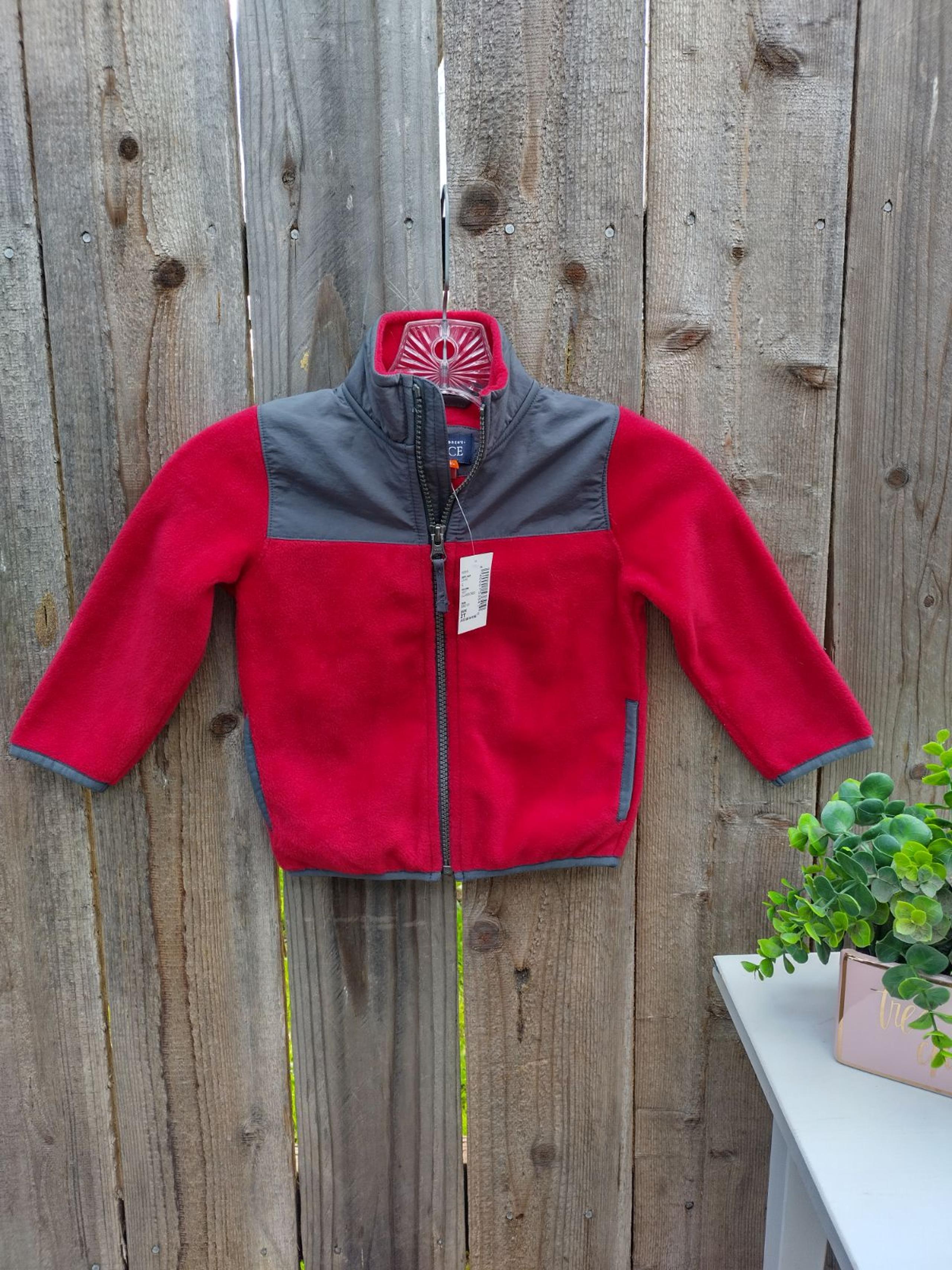 NWT Boys Kids The Children's Place Fleece Jacket Color Red Size 2T