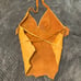 handmade halter top • 1980’s original • deerskin leather