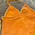 handmade halter top • 1980’s original • deerskin leather