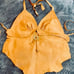 handmade halter top • 1980’s original • deerskin leather