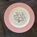 Vintage Pink Floral Plates