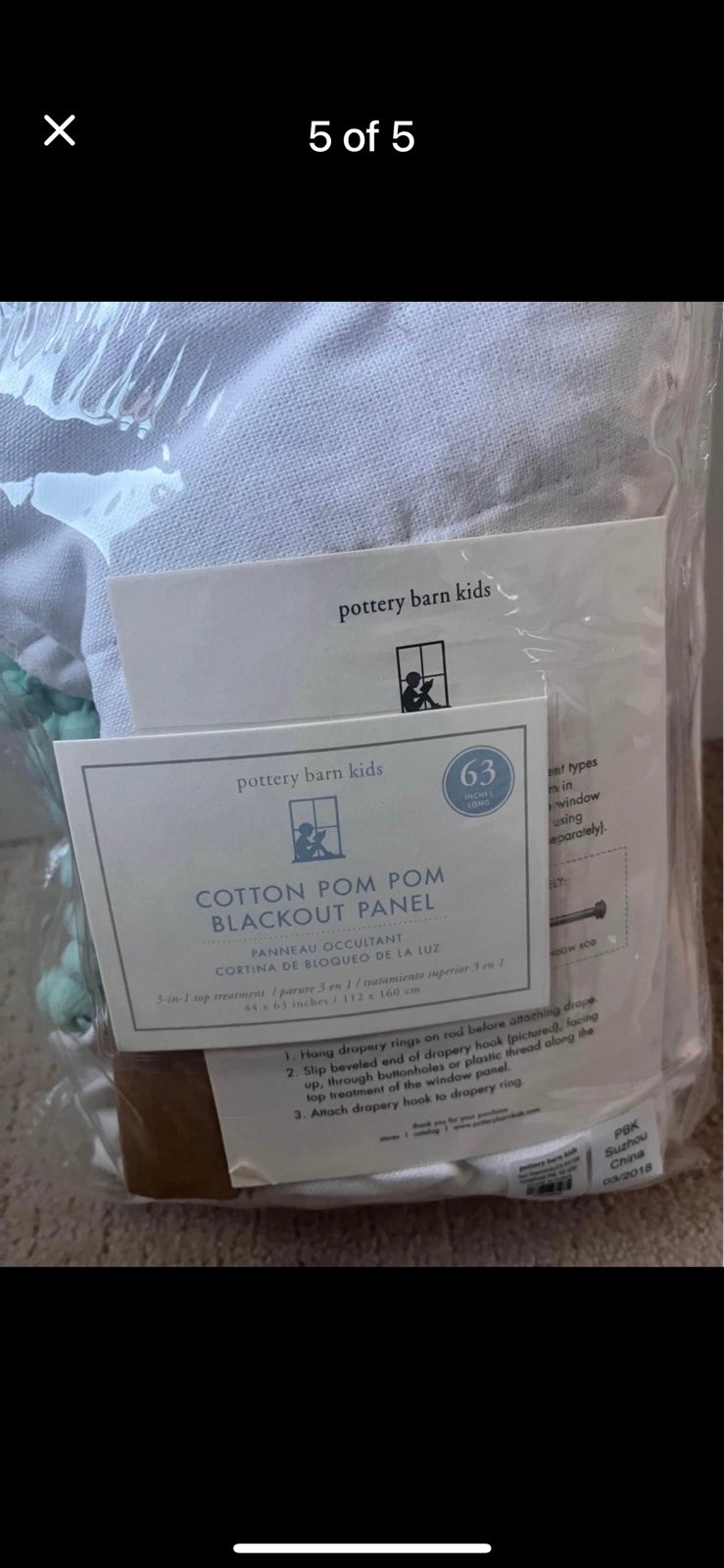 Pottery barn kids curtains