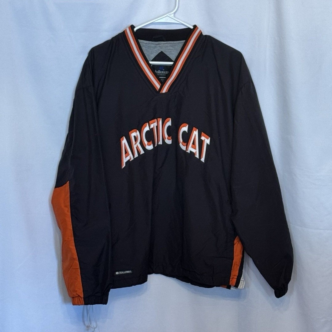Vintage Arctic Cat Men’s Pullover Snowmobile Jacket Lightweight Coat Size Medium